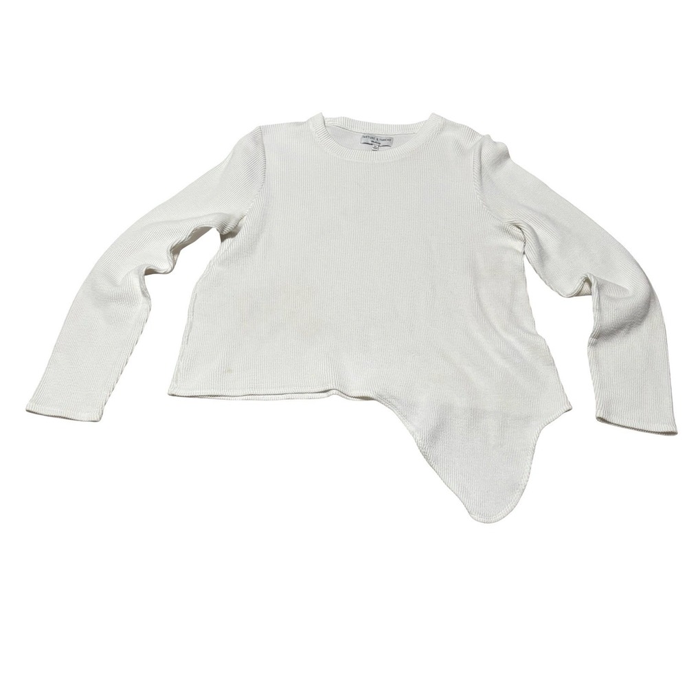 MADEWELL Texture & Thread Long Sleeve Tie-Front Top *STAINED* XL‎ 21 x 21